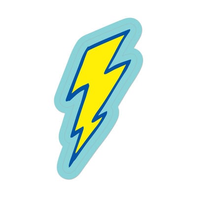 Lightning bolt sticker